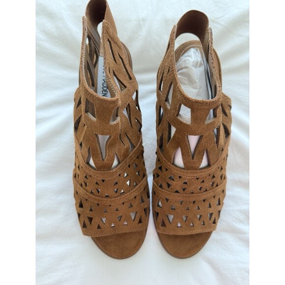 Steve Madden NWOT Women's Brown  Estee Caged Dress Sandal Size 9M - Picture 1 of 7